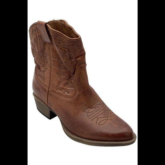 Coconuts by Matisse Women's Pistol Cowboy Bootie Cognac - Wide - Picture 1 of 3